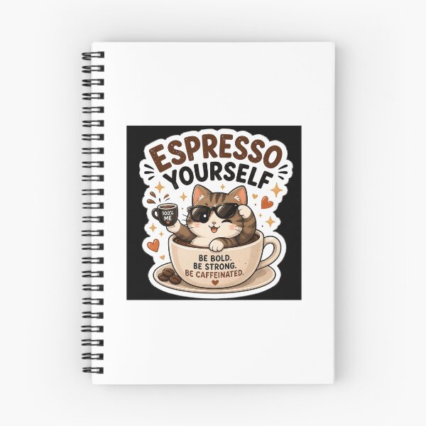 Item preview, Espresso Yourself Cute Coffee Cat  designed and sold by BrainBuckets.