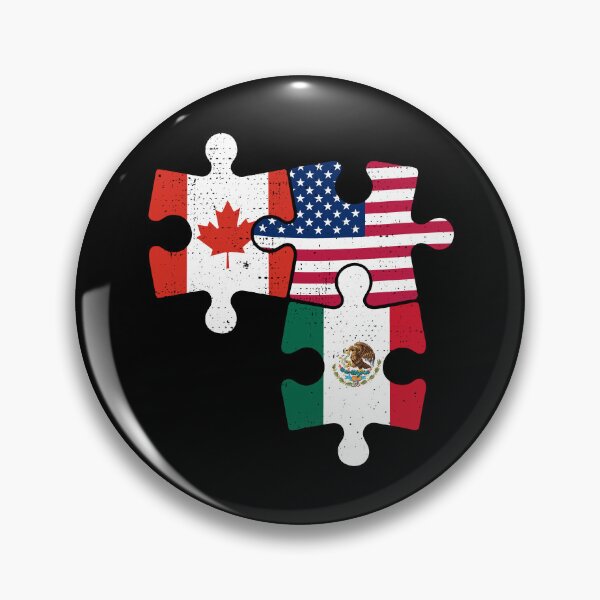 Item preview, Canada USA Mexico Puzzle Flag Design designed and sold by venomousvector.