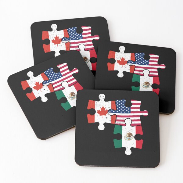 Item preview, Canada USA Mexico Puzzle Flag Design designed and sold by venomousvector.