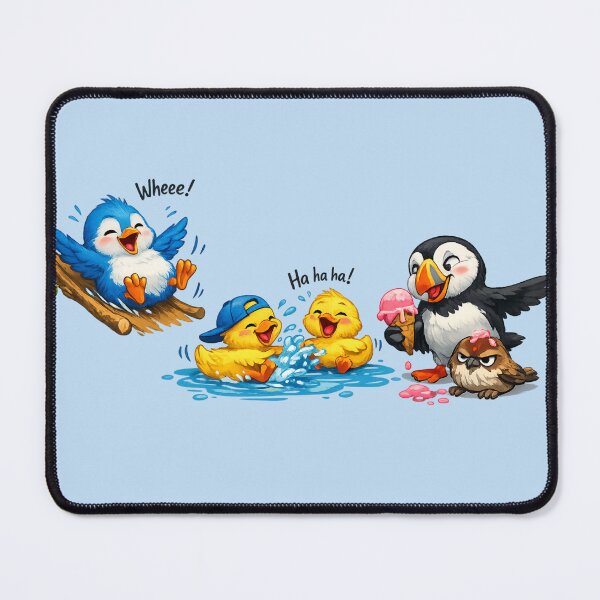 Item preview, Playful Funny Birds Illustration – Cute Cartoon Birds with Transparent Background designed and sold by EdgeSphere.