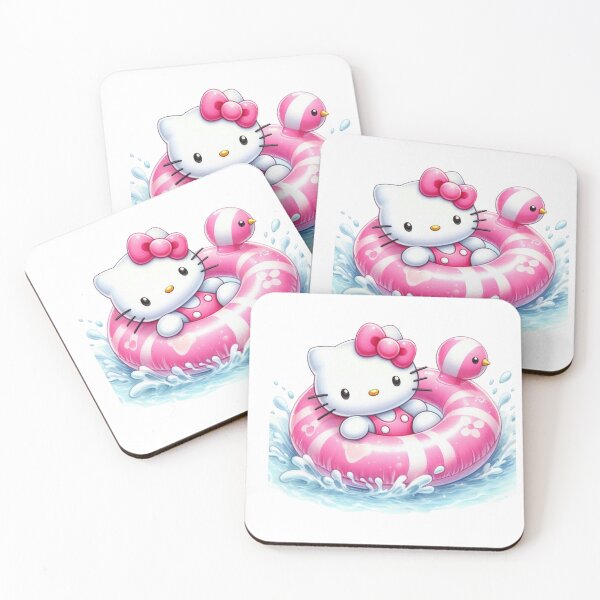 Item preview, Hello Kitty Summer Swim Ring Watercolor Beach Vibes Kawaii designed and sold by rfd2.