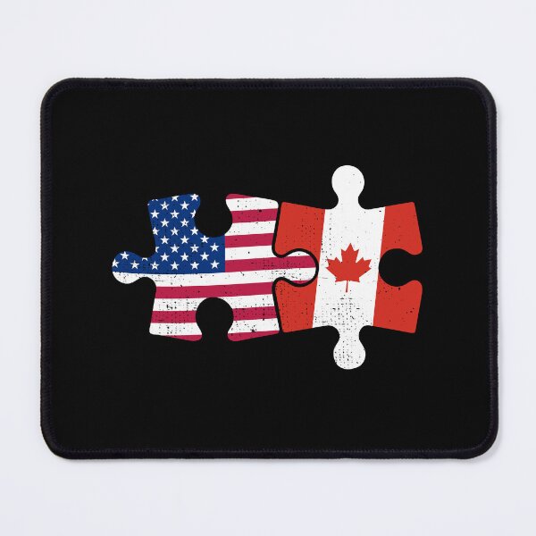 Item preview, USA Canada Puzzle Flag Design designed and sold by venomousvector.