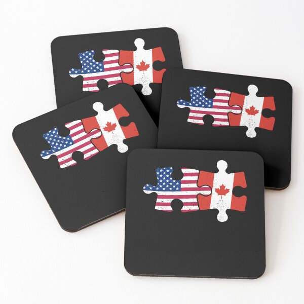 Item preview, USA Canada Puzzle Flag Design designed and sold by venomousvector.