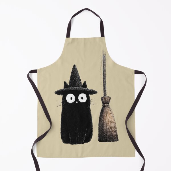Item preview, Cute Black Cat Witch with Magic Broomstick designed and sold by colorful-white.
