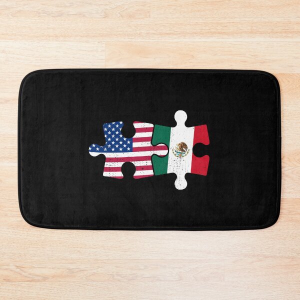 Item preview, USA Mexico Puzzle Flag Distressed Design designed and sold by venomousvector.