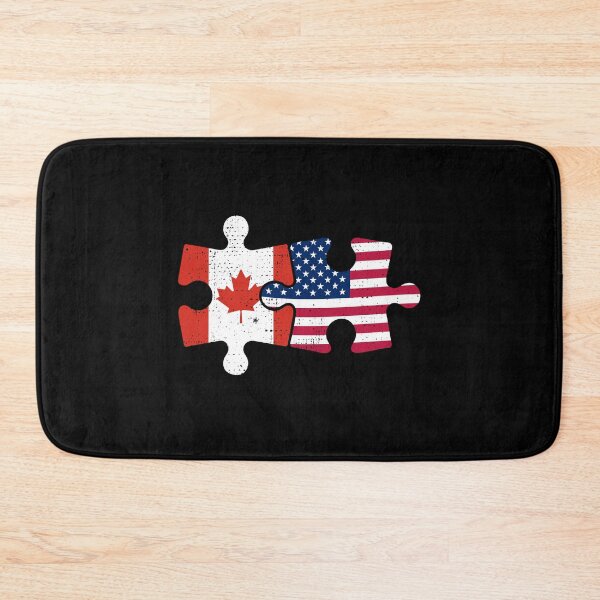 Item preview, USA Canada Puzzle Flag Distressed Design designed and sold by venomousvector.