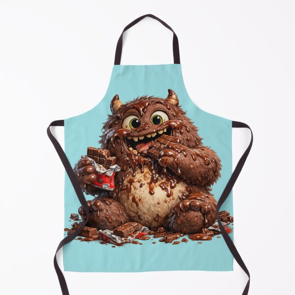 Item preview, A fluffy brown monster eats chocolate. designed and sold by FluffyGallery.