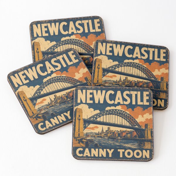 Item preview, Newcastle Canny Toon - Vintage Travel Poster Tyne Bridge Geordie Heritage Design designed and sold by bumbledown.