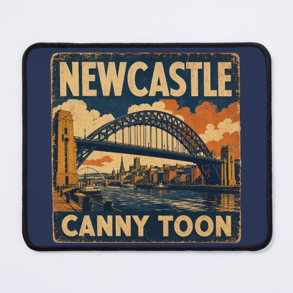 Item preview, Newcastle Canny Toon - Vintage Travel Poster Tyne Bridge Geordie Heritage Design designed and sold by bumbledown.