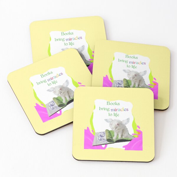 Item preview, Books Bring Miracles To Life - Cat Coming Alive From A Book (Original Design by ACCI) designed and sold by VanyssaGraphics.