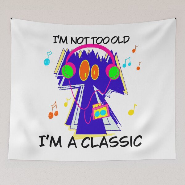 Item preview, I’m not too old I’m a classic l Walkman I 80's I 90's Blue designed and sold by French Papyrus Studio.