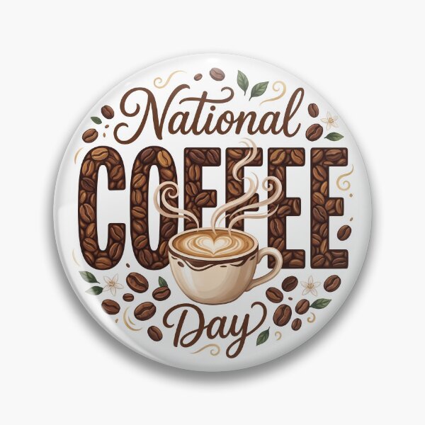 Item preview, National Coffee Day Bold Typography Coffee Emblem designed and sold by RGB-crayon.