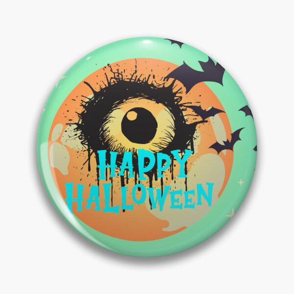 Item preview, Happy Halloween Creepy Eye Moon | Spooky Bat Horror Design designed and sold by Palette _Vibes.