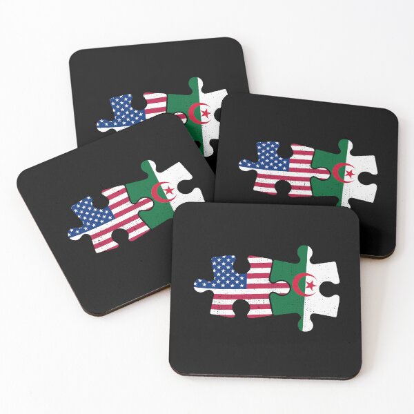 Item preview, USA Algeria Puzzle Flag Design designed and sold by venomousvector.