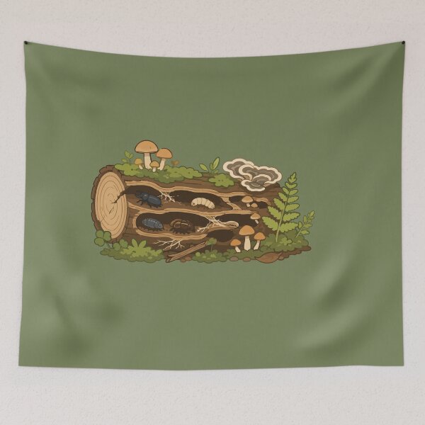 Item preview, Rotting Log Ecosystem | Dead Wood Habitat | Forest Decomposition designed and sold by SimplePoDesign.