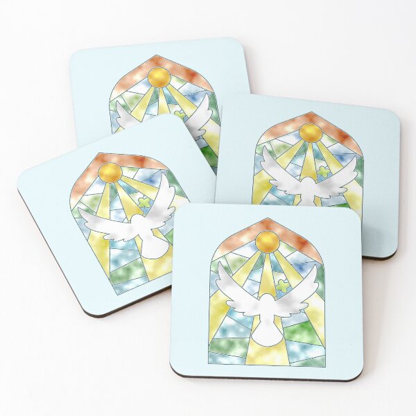 Item preview, White Dove of Peace in Stained Glass Style designed and sold by Nespera-Store.