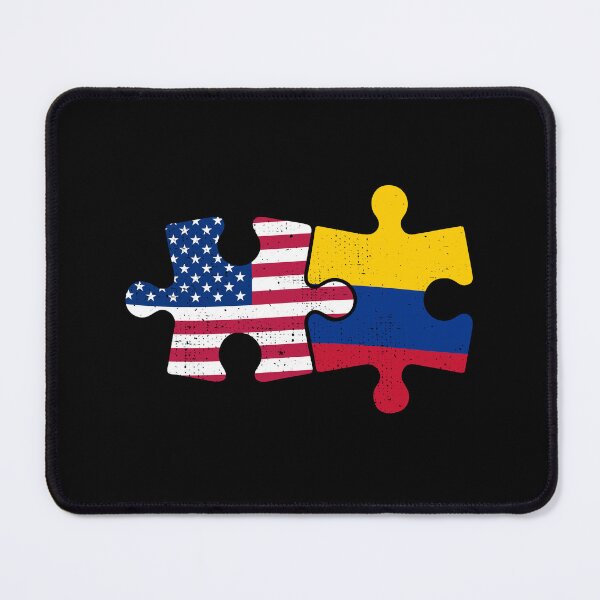 Item preview, USA Colombia Puzzle Flag Design designed and sold by venomousvector.