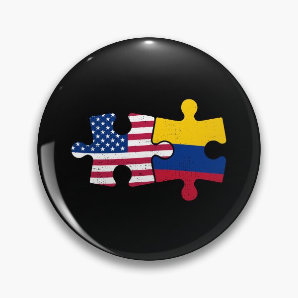 Item preview, USA Colombia Puzzle Flag Design designed and sold by venomousvector.