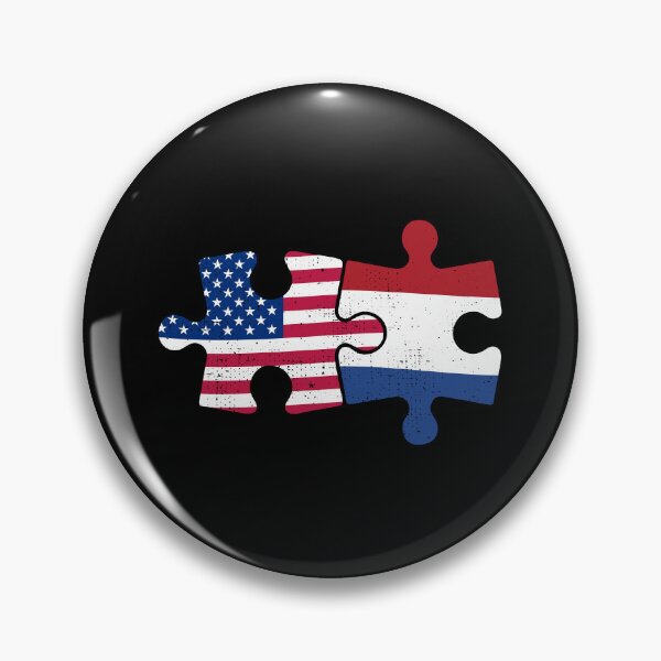 Item preview, USA Netherlands Puzzle Flag Design designed and sold by venomousvector.