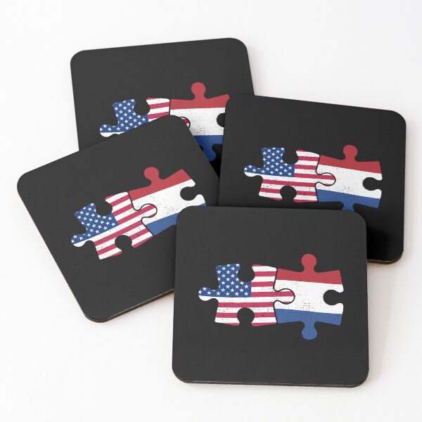Item preview, USA Netherlands Puzzle Flag Design designed and sold by venomousvector.