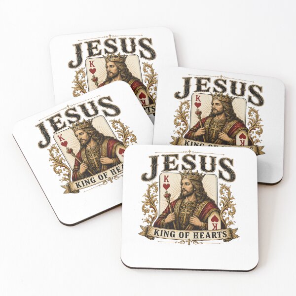 Item preview, Jesus King Of Hearts Vintage Christian Faith Playing Card Shirt designed and sold by Masloshop.