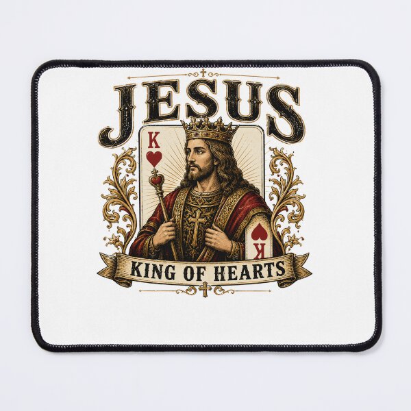 Item preview, Jesus King Of Hearts Vintage Christian Faith Playing Card Shirt designed and sold by Masloshop.
