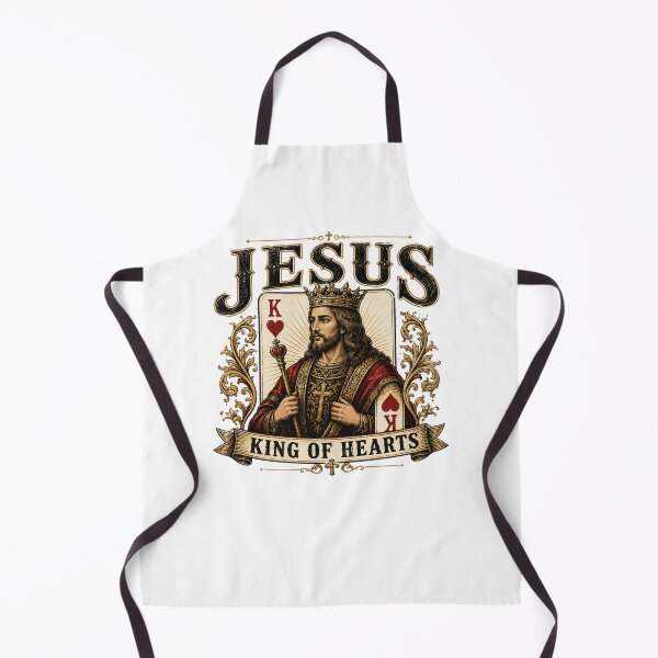 Item preview, Jesus King Of Hearts Vintage Christian Faith Playing Card Shirt designed and sold by Masloshop.