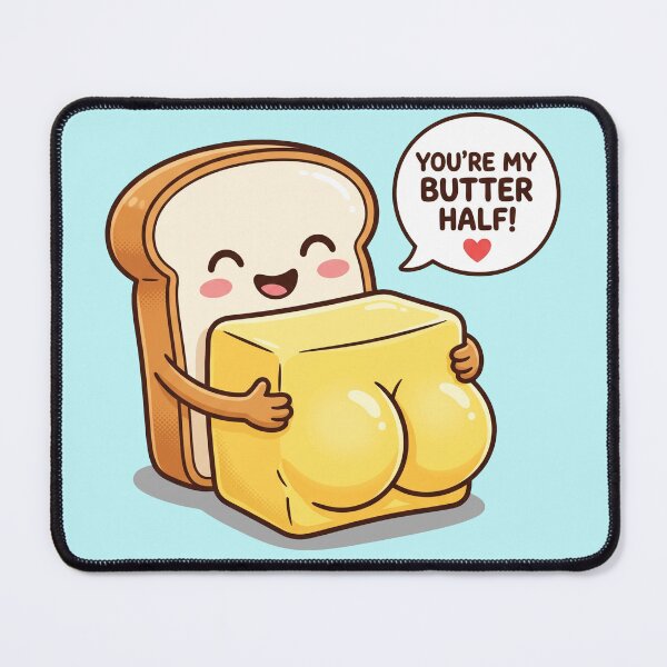 Item preview, You're My Butter Half Funny Kawaii Toast Pun Graphic designed and sold by AdyKurniawan.