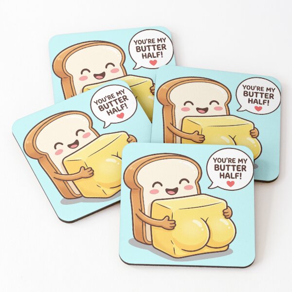 Item preview, You're My Butter Half Funny Kawaii Toast Pun Graphic designed and sold by AdyKurniawan.