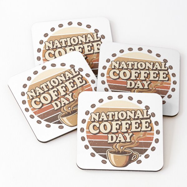 Item preview, National Coffee Day Retro Sunset Coffee Graphic designed and sold by RGB-crayon.