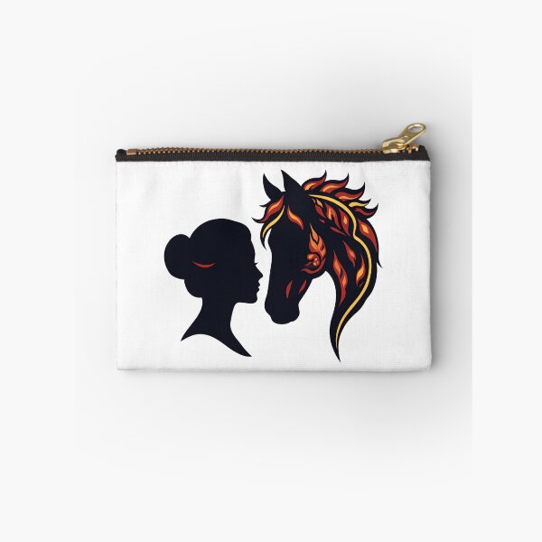 Item preview, Fiery Silhouette Bond Between Girl and Horse designed and sold by sergiuvechiu.