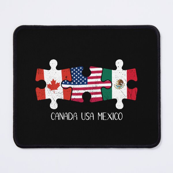 Item preview, Canada USA Mexico Distressed Puzzle Flag designed and sold by venomousvector.
