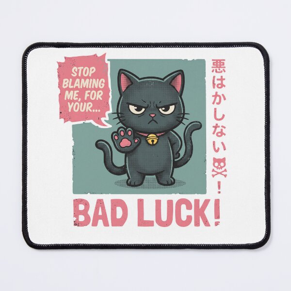 Item preview, Funny Grumpy Black Cat Bad Luck Vintage Japanese Streetwear Graphic designed and sold by AdyKurniawan.