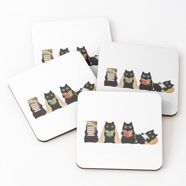 Item preview, Black Cats Reading Book Lover designed and sold by retro-and-rust.