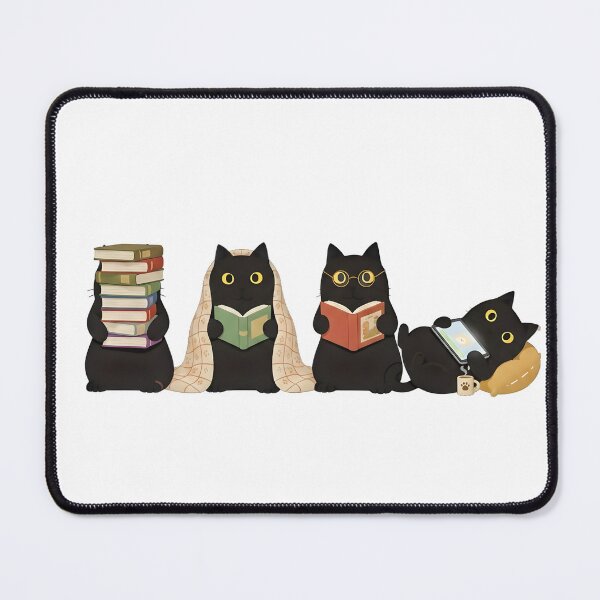 Item preview, Black Cats Reading Book Lover designed and sold by retro-and-rust.
