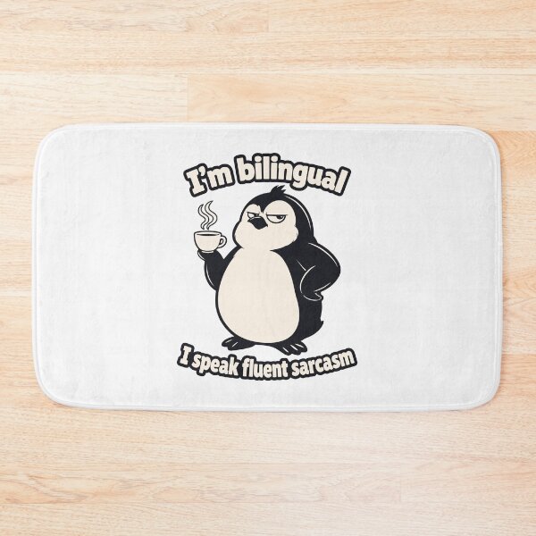 Item preview, I'm Bilingual I Speak Fluent Sarcasm Cartoon Cartoon Penguin. Sarcastic Penguin  designed and sold by MalisoStickers.