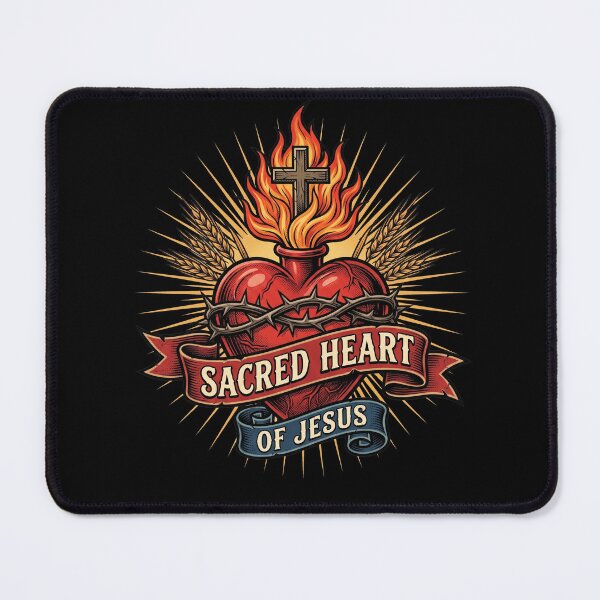 Item preview, Vintage Sacred Heart Traditional Tattoo Style Christian Aesthetic Design designed and sold by AdyKurniawan.