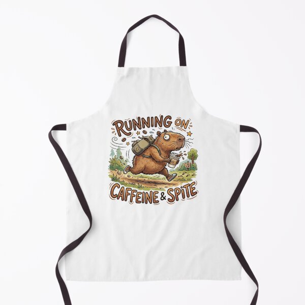 Item preview, Running on Caffeine and Spite Funny Capybara Runner designed and sold by Yellowriversss.