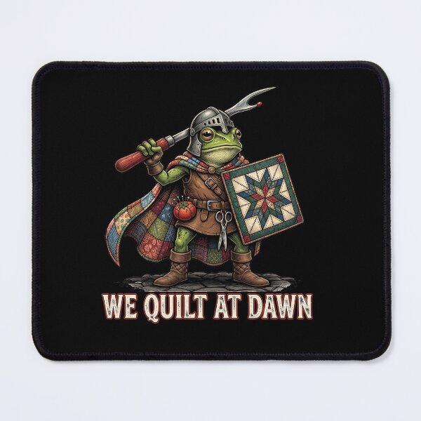 Item preview, We Quilt At Dawn Funny Medieval Frog Knight Cottagecore designed and sold by AdyKurniawan.