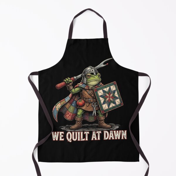 Item preview, We Quilt At Dawn Funny Medieval Frog Knight Cottagecore designed and sold by AdyKurniawan.