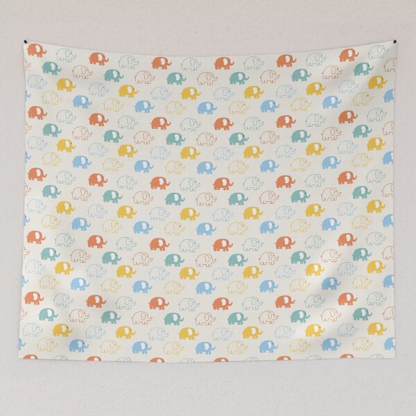 Item preview, Cute Pastel Elephant Pattern designed and sold by QuietBloom80.