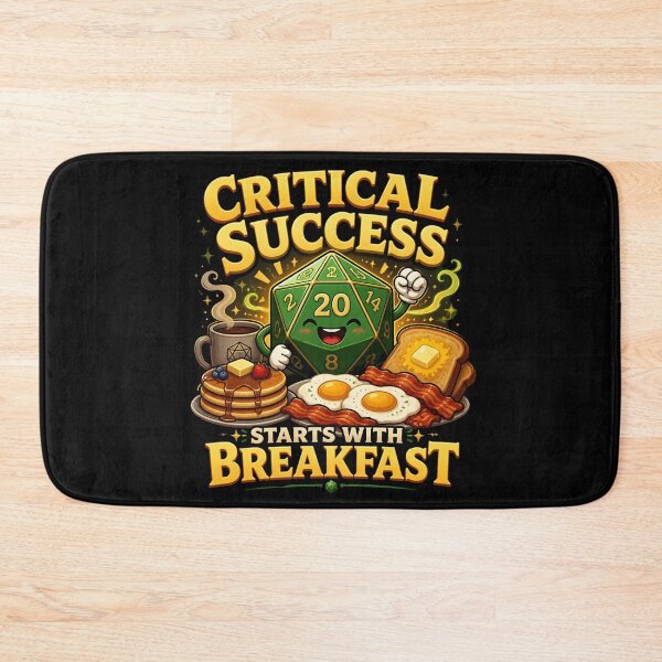 Item preview, Critical Success Starts With Breakfast DND Dice designed and sold by BadhbhLoot.