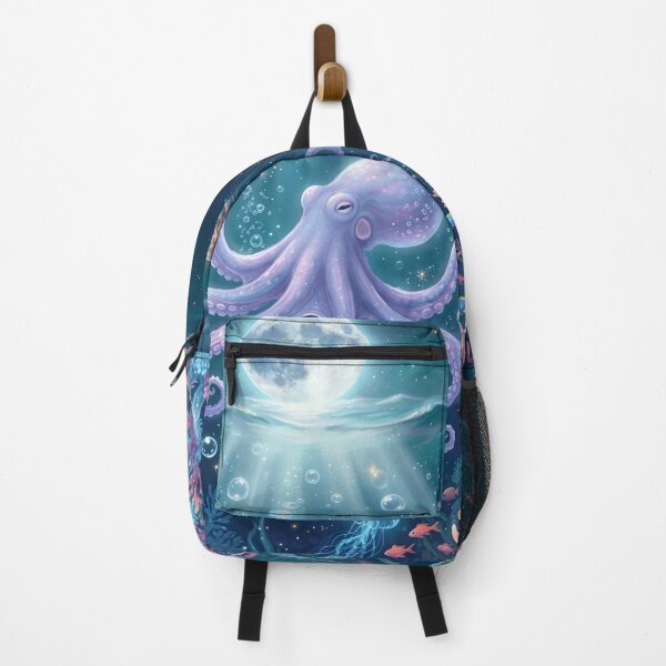 Item preview, Moonlit Octopus – Dreamy Ocean Fantasy Wall Art for Sea Life Lovers designed and sold by ZyxDes.