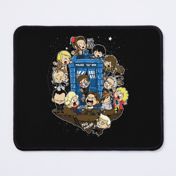 Item preview, Chibi Sci-Fi Time Travelers Crowding Around Blue Phone Box designed and sold by RCDMstore.