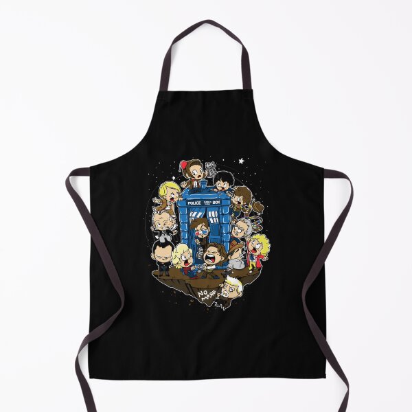 Item preview, Chibi Sci-Fi Time Travelers Crowding Around Blue Phone Box designed and sold by RCDMstore.