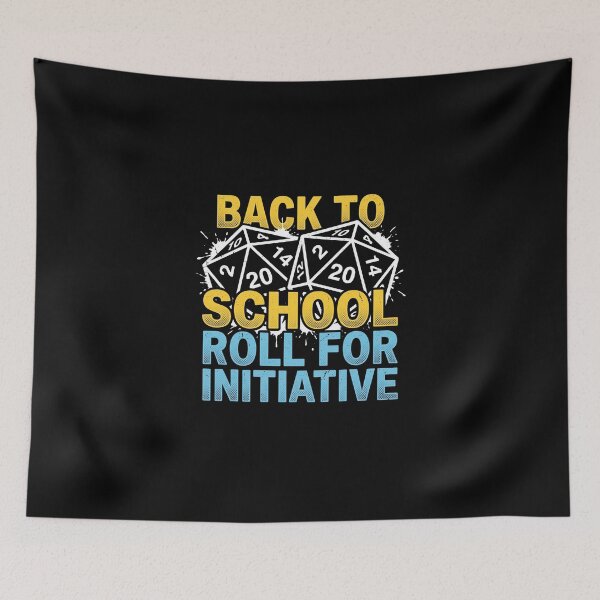 Item preview, Back to School Roll For Initiative D20 Tabletop RPG Gamer Design designed and sold by AdyKurniawan.