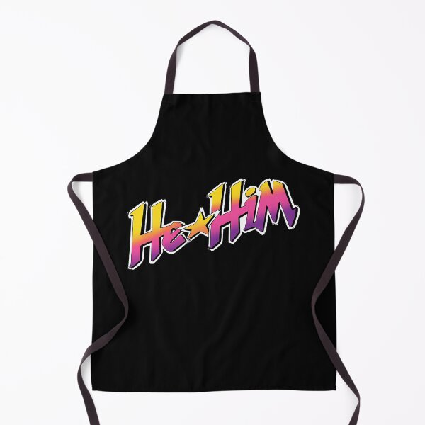 Item preview, He Him Star Neon Gradient Pronoun designed and sold by 740-Studios.