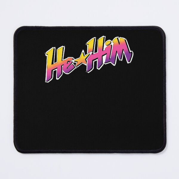 Item preview, He Him Star Neon Gradient Pronoun designed and sold by 740-Studios.