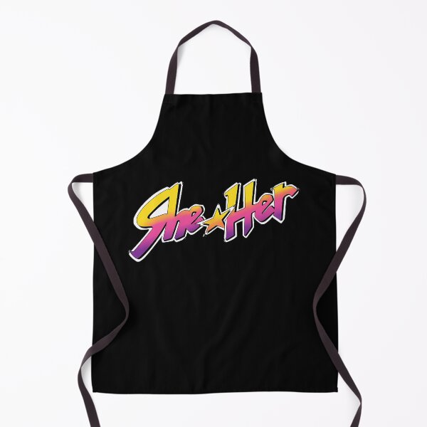 Item preview, She Her Star Neon Gradient Pronoun designed and sold by 740-Studios.