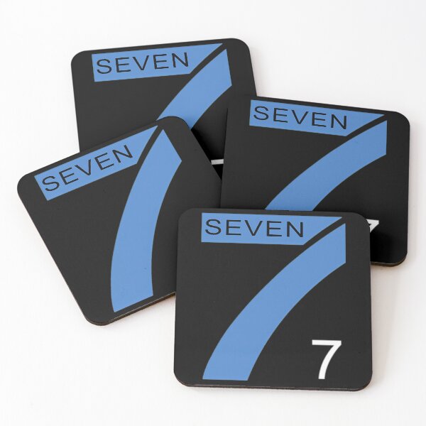 Item preview, Seven 7 Blue Geometric Minimalist Number designed and sold by 740-Studios.